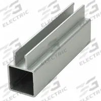 Double-Flanged Square Tube Profile: 1 in x 1 in, 6 ft Lg, 1 Open Slots, Aluminum, 1/4 in Slot Wd (MPN 9025-72). Key specifications — Series: Quick Frame; Product Type: Single-Flanged Tube Profile; Material: Aluminum; System of Measurement: Inch; Framing Type: Press-Fit; Manufacturer Part Number: 9025-72; Brand: 80/20; Finish: Anodized.