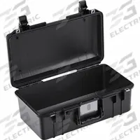 PELICAN Protective Case: 9 1/2 in x 18 3/4 in x 7 3/4 in Inside, No Foam, Black, Stationary, 5 lb Wt (MPN 1506AIRNF). Key specifications — Closure Type: Press and Pull Latches; Brand: PELICAN; Carry-On Size: Yes.