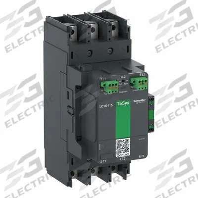 SCHNEIDER Contactor: 3 Poles, 3NO Contacts, 185 A - Non-Reversing IEC Contactors