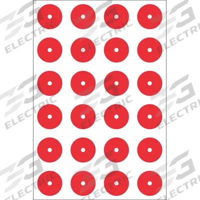 ACCUFORMNMC Gauge Marking Labels: Red, Polyester