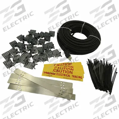 BRISKHEAT Electric Heating Cable: For Indoor/Outdoor, 75 ft Cable Lg, 120V AC, 5-15P - Cut-to-Length Electric Heating Cable Kits