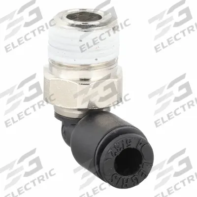 LEGRIS Push-Fit Elbow Fitting: 5/32 in OD x 1/8 in Pipe Size, Push-to-Connect x MNPT - Nylon & Nickel-Plated Brass Tube Fittings