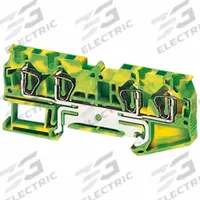SCHNEIDER Terminal Block: DIN Rail Mounting Type, Spring Wire Termination, 4 Wire Terminals (MPN NSYTRR44PE). Key specifications — Brand: SCHNEIDER; For Minimum Wire Size: 28 AWG; Wire Termination Style: Spring.