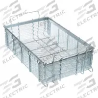 MARLIN STEEL WIRE PRODUCTS Parts Washer Basket: Rectangular, Stainless Steel, Silver, 6 in Basket Ht (MPN 00-00363279-38). Key specifications — Handle Included: Handle Included; Mesh Opening Size: 1/4 in; Stackable: Stackable; Lid Included: Lid Not Included; Brand: MARLIN STEEL WIRE PRODUCTS.