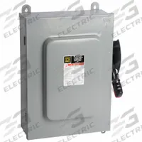 SQUARE D Safety Switch: Non-Fusible, 100 A, Three Phase, 600V AC, Galvanized Steel, Indoor/Outdoor (MPN HU663AWK). Key specifications — attr867131: SQUARE D.