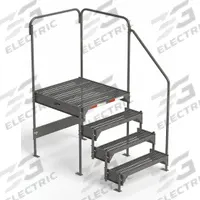 EGA Work Platform: 3 ft Platform Ht - Max, 34.6 in x 38.3 in, Steel, 500 lb Load Capacity (MPN CW7-36-4-3). Key specifications — Folding: Not Foldable; Mobility: Stationary; Use Location: Indoor; Brand: EGA; Color: Gray; Exit Direction: Left; Height Adjustability: Adjustable Height; Includes Handrails: Handrails Included.