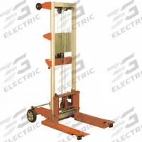 WESCO Winch Lift: 400 lb, 22 1/2 in L x 4 in W Fork, 35 in L x 24 in W x 68 in H Overall Dim, Cable (MPN 273510). Key specifications — Width Across Forks: 20-7/8 in; Brand: WESCO.