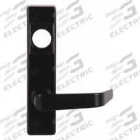 DETEX Mechanical Exit Device Trim: 48 in Max Door Wd, Black (MPN 09BN 693). Key specifications — Color: Black; Product Type: Mechanical Exit Device Trim; Brand: DETEX; Outside Trim Type: Lever; Exit Device Style: Lever; ADA Compliant: Yes.