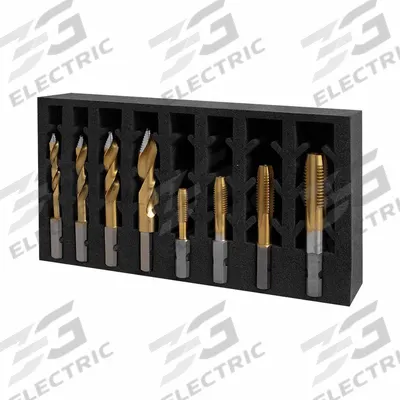 HOLEMAKER TECHNOLOGY ImpactaTap & TurboTip Set: 8 Pc - VersaDrive Turbo Tip Impact Drill Bit & ImpactaTap Sets