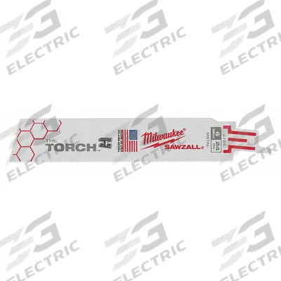 MILWAUKEE Reciprocating Saw Blade: 24 Teeth per Inch, 6 in Blade Lg, 0.04 in Blade Thick - Thin-Metal-Cutting Blades