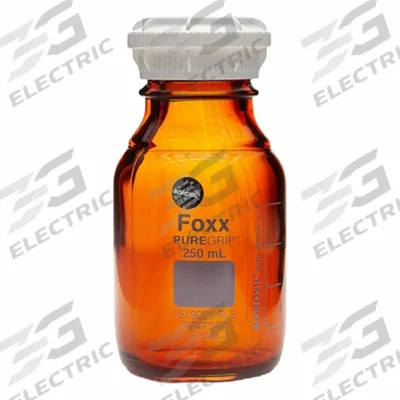 APPROVED VENDOR Narrow Mouth Round Glass Bottles - Safety Coated: 250 L, GL45, Amber - Safety Coated Wide Mouth Round Glass Lab Bottles