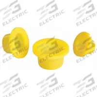 Stopper: Polyethylene, 19/22 Stopper Size, 2.25 in Overall Ht, Yellow, 0 Holes (MPN CG-3021-02). Key specifications — Brand: CHEMGLASS; Color: Yellow; Stopper Size: 19/22; Material: Polyethylene.