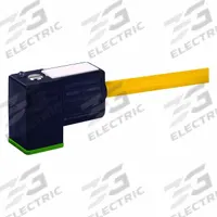 MURRELEKTRONIK Cordset: DIN Form C Female Right Angle x Bare Wire, 3 m Cable Lg, PUR, Yellow, 3 Pins (MPN 7000-80041-0360300). Key specifications — Wire Size: 18 AWG; Brand: MURRELEKTRONIK; Cable Jacket Color: Yellow; IP Rating: IP67.