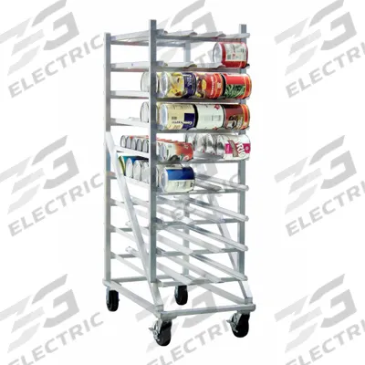 NEW AGE INDUSTRIAL Can Rack: Full Size, 8 Shelves, 513 Cans Held, Mobile - Mobile Can Racks