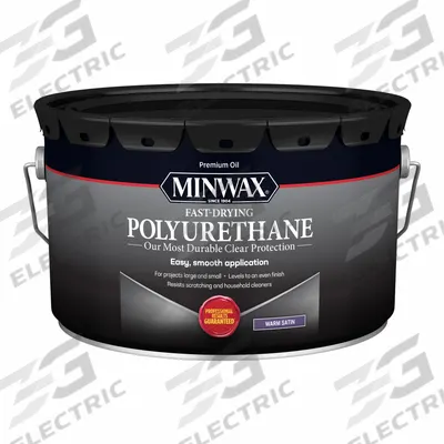 MINWAX Finish: Varnish, Interior, Oil, 2.5 gal Container Size, Wood, Satin, Clear - Wood Sealers & Finishes