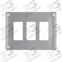 LEGRAND Wall Plate: Decorator-Rocker, 3 Gang, Silver, Jumbo Size (MPN WSP63G2PS). Key specifications — Brand: LEGRAND; Material: Stainless Steel; Includes: Allen Head Screws.