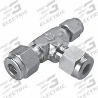 HAM-LET Compression Tee Fitting: 3/8 in OD x 1/4 in OD x 3/8 in OD Fitting Size, Tube x Tube x Tube (MPN 764LR SS 3/8 X 1/4X 3/8). Key specifications — Series: Let-Lok; Compatible Fitting Brands: Parker A-LOK; Brand: HAM-LET.