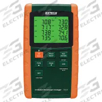 EXTECH Thermocouple: For Type E/Type J/Type K/Type R/Type S/Type T Thermocouple Type, 12 Channels (MPN TM500-NIST). Key specifications — Testing Functions: Min/Max Temperature; Accuracy: ±0.5 % +5 °F/3 °C (Type R, S); Brand: EXTECH.