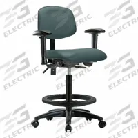 Ergonomic Chair: Vinyl, Arms Included, Ht Range 25 in to 34 1/2 in, 18 1/2 in Seat Wd, 17 in Seat Dp (MPN BR-VHBCH-RG-T0-A1-BF-RC-8546). Key specifications — Foot Support: Yes; Back Tilt Backward: 13.5°; Back Tilt Forward: 10.5°; Base Material: Nylon; Brand: APPROVED VENDOR; Product Type: Ergonomic Chair; ESD-Safe: Not ESD Safe.