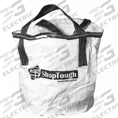 SHOPTOUGH Bulk Bags: 30 in Outside Lg, 30 in Outside Wd, 36 in Outside Ht - Open-Top with Flat-Bottom Bags