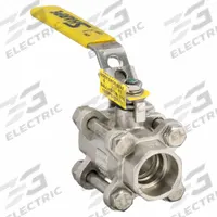 SHARPE Manual Two-Way Ball Valve: 3/4 in, 316 Stainless Steel, Straight Valve Body, Socket x Socket (MPN 4351002520). Key specifications — Seat Material: Polymer; Brand: SHARPE; Handle: Locking Lever.
