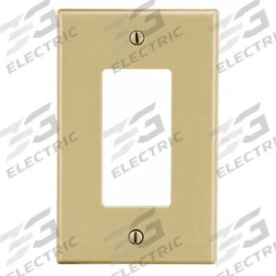 HUBBELL Wall Plate: Decorator-Rocker, 1 Gang, Ivory - General Purpose Wall Plates