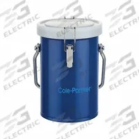 COLE-PARMER Cryogenic Dewar: 1 L Capacity, 6 1/4 in Overall Dia, 8 3/8 in Overall Ht, Glass, Lid (MPN 0377210). Key specifications — Brand: COLE-PARMER; Material: Glass; Includes: Lid; Included Safety Features: Lockable.