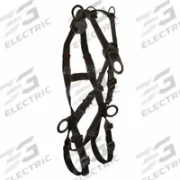 FALLTECH Fall Protection Harness: Arc Flash, 425 lb Wt Capacity, Crossover Harness, Mating / Mating (MPN 8063B). Key specifications — attr655461: 8063B; attr655464: FALLTECH; attr655505: Hips; attr655506: Climbing; attr655507: Black/Yellow; attr655510: No; attr655511: Confined Space Work; attr1386809: Unisex.