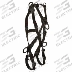 FALLTECH Fall Protection Harness: Arc Flash, 425 lb Wt Capacity, Crossover Harness, Mating / Mating (MPN 8063B). Key specifications — attr655461: 8063B; attr655464: FALLTECH; attr655505: Hips; attr655506: Climbing; attr655507: Black/Yellow; attr655510: No; attr655511: Confined Space Work; attr1386809: Unisex.