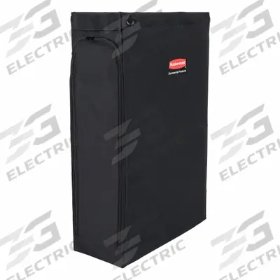 RUBBERMAID COMMERCIAL PRODUCTS Linen Bag: Black, 33 in Overall Ht - Housekeeping Cart Accessories