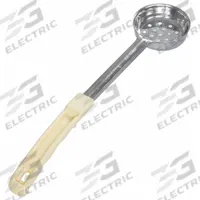 CRESTWARE Portion Controller: 3 oz Capacity, Stainless Steel, Perforated, Ivory, Plastic, SPO3P. Key specifications — Manufacturer Part Number: SPO3P; Color: Ivory; Material: Stainless Steel; NSF Certified: No; Perforated/Solid: Perforated; Product Type: Portion Controller; Brand: CRESTWARE.