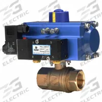 DYNAQUIP CONTROLS Pneumatically Actuated Two-Way Ball Valve: 1 1/4 in Size, Brass, FNPT x FNPT (MPN PHH26ATDA052A). Key specifications — Brand: DYNAQUIP CONTROLS; Pilot Solenoid Voltage: 115V AC.