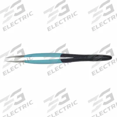 EREM Ergonomic Precision Tweezers: Stainless Steel, Point, Straight Tip - ESD-Safe Tweezers