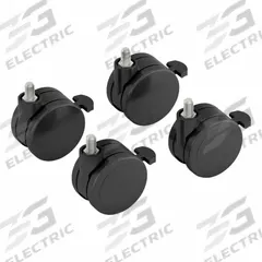 HON Caster Add On Kit: 1 5/8 in Table Lg, Tables, 2 3/8 in Overall Lg, 3 1/4 in Overall Ht, Black (MPN HHABCASTER). Key specifications — Brand: HON; Material: Nylon; Product Type: Caster Add On Kit; Color: Black.