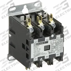 SQUARE D Definite Purpose Magnetic Contactor: 3 Poles, 120V AC, 30 A, Non-Reversing (MPN 8910DPA33V02). Key specifications — Brand: SQUARE D; Coil Voltage: 110/120V AC; Contactor Style: HVACR Definite Purpose Contactor; Terminal Connection Type: Screw Clamp Terminals; Maximum Voltage Rating: 600V AC; Series: 8910 Series Type DPA; Phase: Three; Main Pole Contact Form: 3NO.