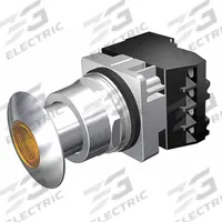 SIEMENS Mushroom Head Push Button: Illuminated, Mushroom Head Profile, Metallic, 30 mm, 1NO/1NC (MPN 52PP2E9AB). Key specifications — Brand: SIEMENS; Action: Maintained; Series: Class 52; Push Button Material Type: Metallic.