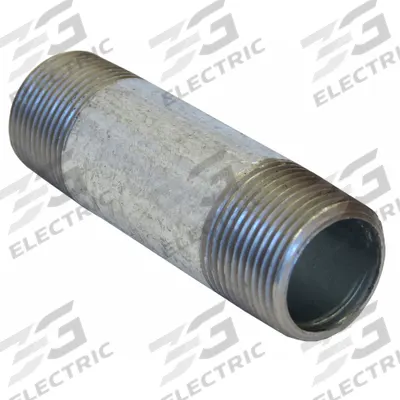 BECK Pipe: 6 in Nominal Pipe Size, 6 ft Lg, Schedule 40, Galvanized Steel - Schedule 40 Threaded on Both Ends Pipe & Pipe Nipples