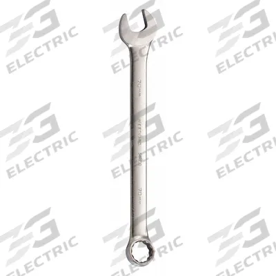 WESTWARD Combination Wrench: Alloy Steel, Satin, 70 mm Head Size, 28 1/8 in Overall Lg - Metric 12-Point Combination Wrenches
