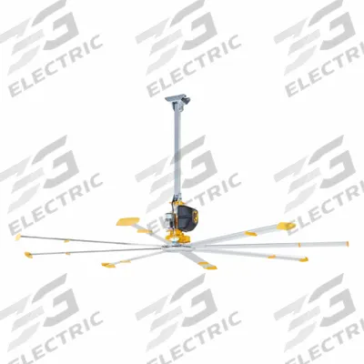 BIG ASS FANS Ceiling Fan: 183,612 cfm Airflow, 18 ft Blade Dia, Variable Speeds, 208V AC - Industrial HVLS Ceiling Fans