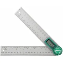 INSIZE Digital Angle Finder: 8 in Blade Lg, -360°to 360°, +/-0.3° Accuracy, 0.1° Resolution, 8 in (MPN 2176-200). Key specifications — attr1182192: 0.1°; attr1182193: Stainless Steel; attr1182194: +/-0.3°; attr1182195: 8 in; attr1182197: Automatic Power Off; attr1182199: LCD; attr1182218: INSIZE; attr1211640: No.