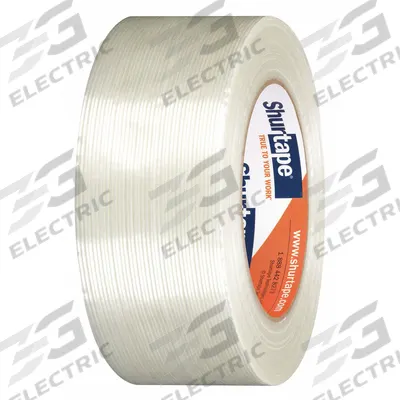 SHURTAPE Strapping Tape: 5.4 mil Tape Thick, 2 in x 180 ft, White - Medium-Duty Strapping Tape
