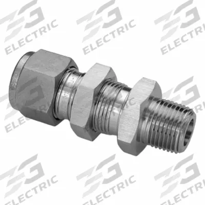 HAM-LET Compression Fitting Adapter: 3/8 in OD x 1/4 in Pipe Fitting Size - Double-Ferrule Stainless Steel Fittings