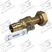UPONOR Manual Two-Way Ball Valve: 3/4 in, Brass, Straight, PEX x NPSM, 250 psi Max. Pressure (CWP) (MPN WS4821000). Key specifications — Brand: UPONOR; Handle: Lever.