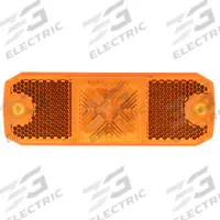 MAXXIMA Clearance Marker Amber Reflector: Clearance Light, LED, Rectangular, Surface Mount, Amber (MPN M17100Y-DV). Key specifications — Lens Color: Amber; Brand: MAXXIMA; Electrical Connection: Blunt Cut Wires; Lighting Technology: LED; Mount Type: Hole; SAE Lens Code: P3.