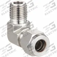 HAM-LET Compression Fitting Elbow: 1/2 in OD x 3/8 in Pipe Fitting Size, Compression x MNPT (MPN 769L SS 1/2 X 3/8). Key specifications — Compatible Fitting Brands: Let-Lok; Brand: HAM-LET.