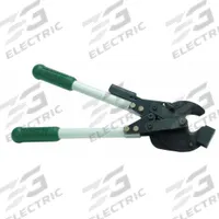 GREENLEE Ratchet Cable Cutter: Fiberglass Handle, Center, 20 in Overall Lg (MPN 776). Key specifications — attr324789: GREENLEE; attr308384: Center; attr308389: Fiberglass; attr308391: 636 KCMIL (ACSR).