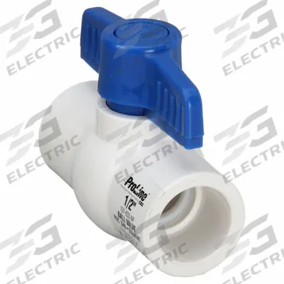 APPROVED VENDOR Manual Two-Way Ball Valve: 1/2 in, PVC, Straight, Socket x Socket, One-Piece - PVC Ball Valves