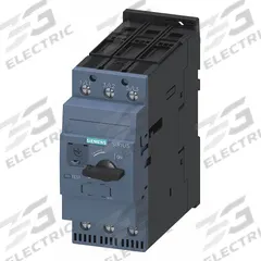 SIEMENS Manual Motor Starter: Non-Reversing, 3 Poles, 80 A, Thermal Protection, Selector Switch (MPN 3RV20314RA10). Key specifications — Maximum Voltage Rating: 690V AC; Brand: SIEMENS; Thermal Units Required: None (Starter Includes Integrated Thermal Units); Frame Size (Width): S2.