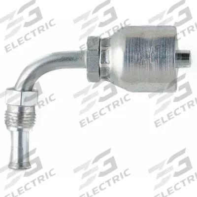 PARKER Hydraulic Crimp Fitting: Steel x Steel, 90° Elbow, -4 For Hose Dash Size - Parker Crimp Hydraulic Hose Fittings with Inverted Flare Connection