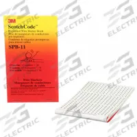 3M Wire Marker Book: 1/2/3, Black on White, 450 Labels, Vinyl Impregnated Cloth Film, 5 PK (MPN SPB-04). Key specifications — Legend: 3; Label Material: Vinyl Impregnated Cloth Film; Brand: 3M; Color: Black on White.